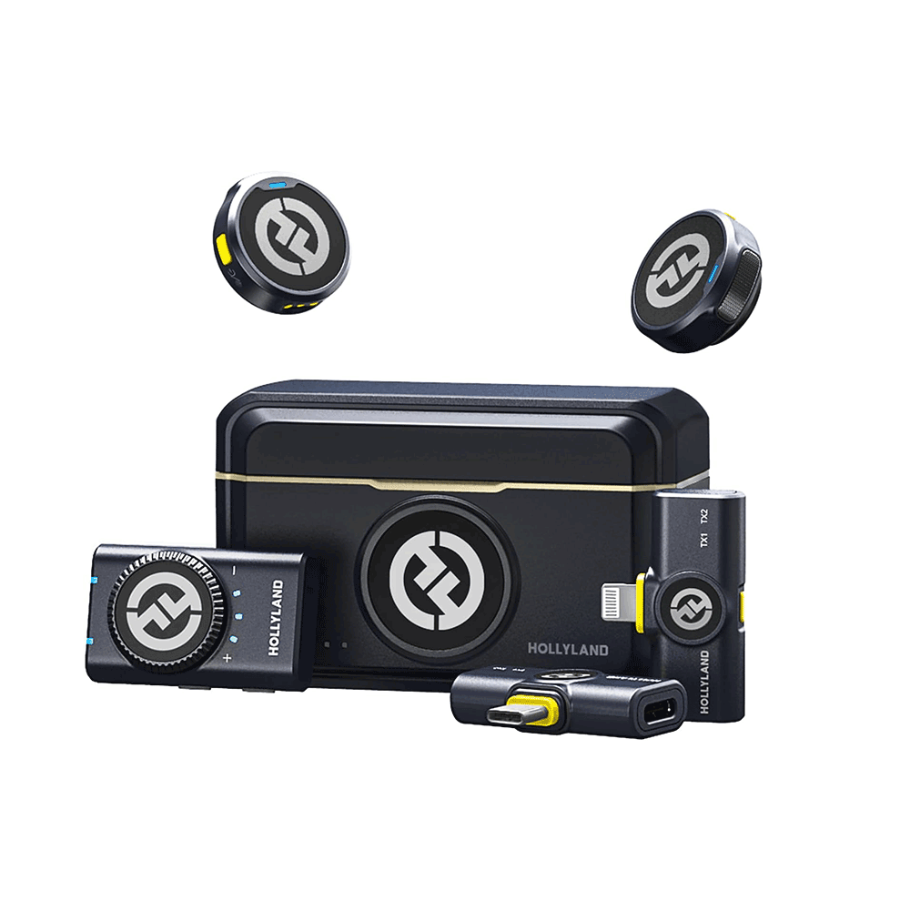 ميكروفون لاسلكي هوليلاند لاركM2 منفذ تايب سي ولايتنينج - اسود  