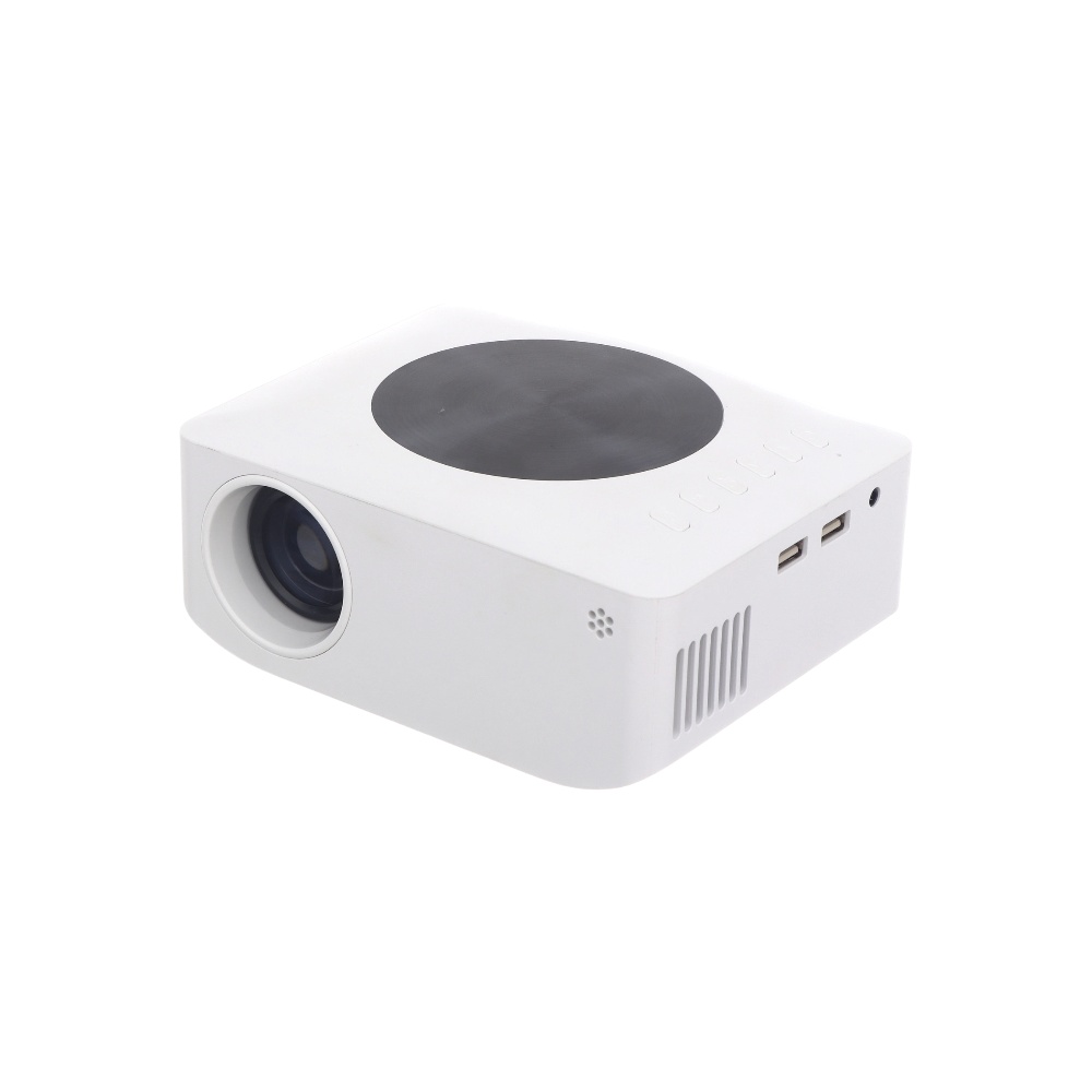 جهاز عرض بروجكتر بيوينر منزلي محمول بدقة 1080P مع اتصال لاسلكي- ابيض 