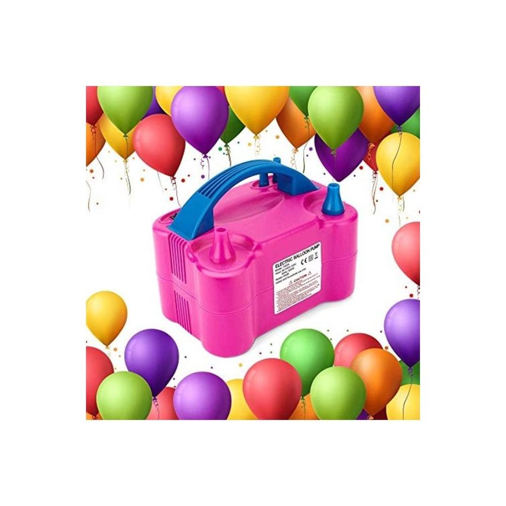 ميشا منفاخ هواء محمول للبالونات بفوهة مزدوجة