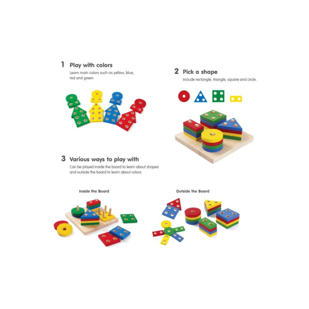 بلاي تويز لوح فرز أشكال هندسية - 17.5x17.5x5.8 سم