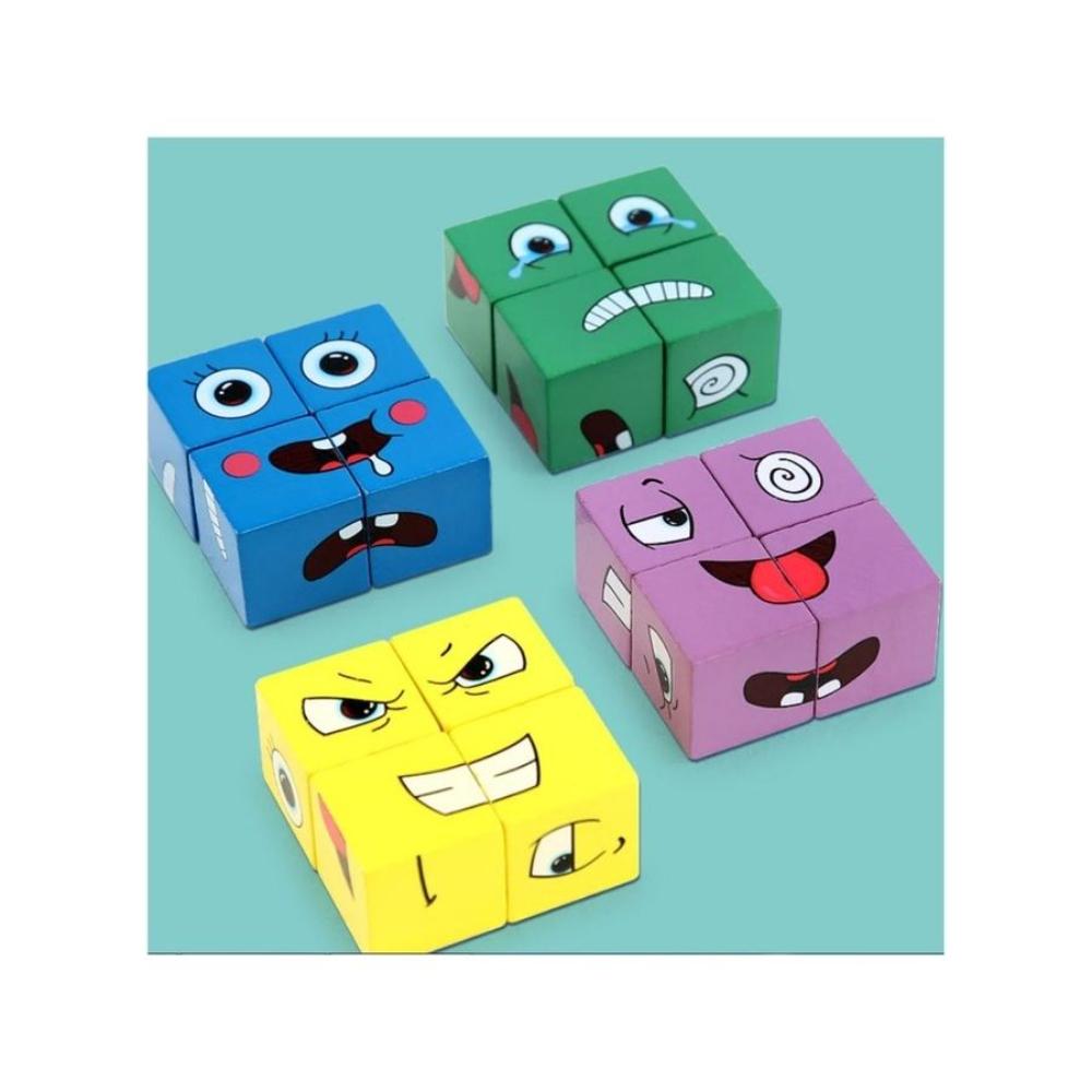  لعبة مكعبات بناء مكعب روبيك متغير الوجه
