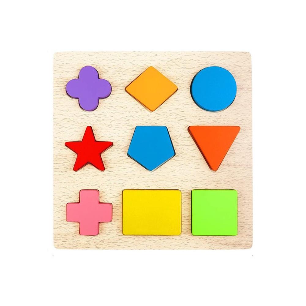 ليوو لعبة تصنيف الأشكال الهندسية للأطفال 10 قطع - 8.66 × 8.66 × 0.59 بوصة 