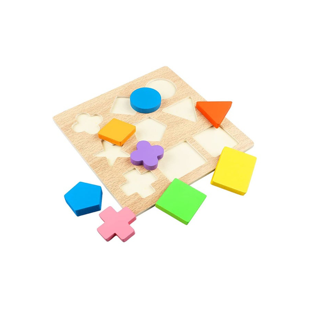 ليوو لعبة تصنيف الأشكال الهندسية للأطفال 10 قطع - 8.66 × 8.66 × 0.59 بوصة 