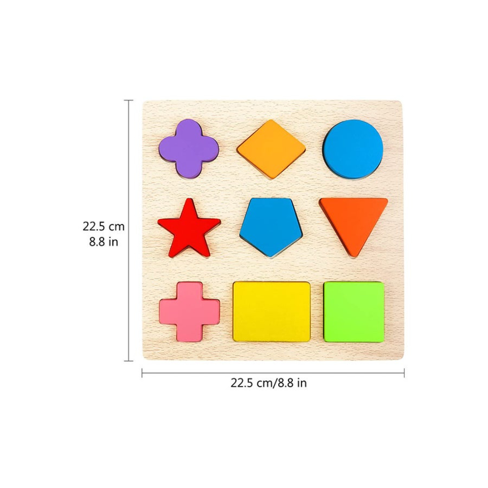ليوو لعبة تصنيف الأشكال الهندسية للأطفال 10 قطع - 8.66 × 8.66 × 0.59 بوصة 