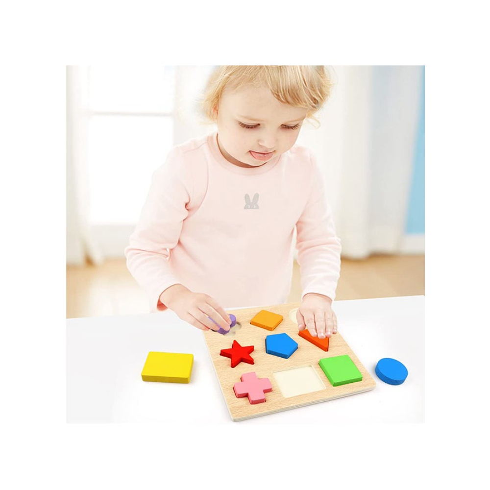 ليوو لعبة تصنيف الأشكال الهندسية للأطفال 10 قطع - 8.66 × 8.66 × 0.59 بوصة 