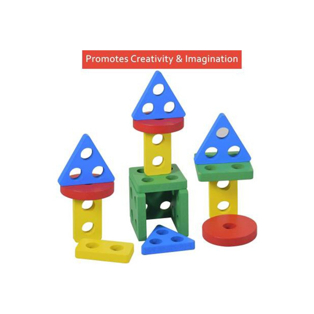 أفونتي لعبة أحجية هندسية خشبية ملونة للأطفال