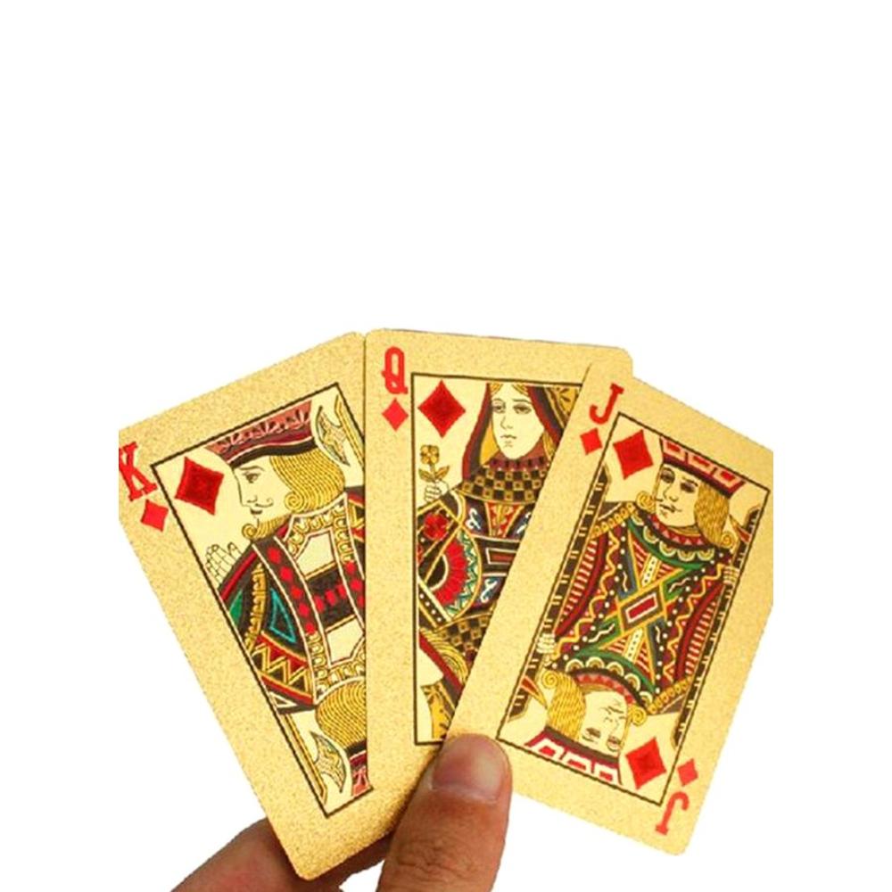 شوبيي بطاقات لعب بتصميم دولار أمريكي - ذهبي