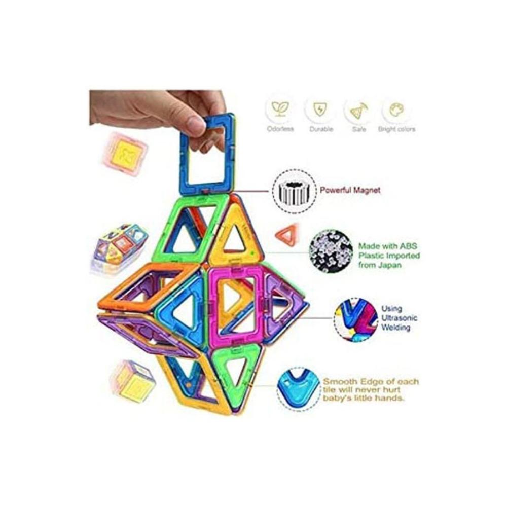  مجموعة مكعبات بناء مغناطيسية تعليمية - 36 قطعة