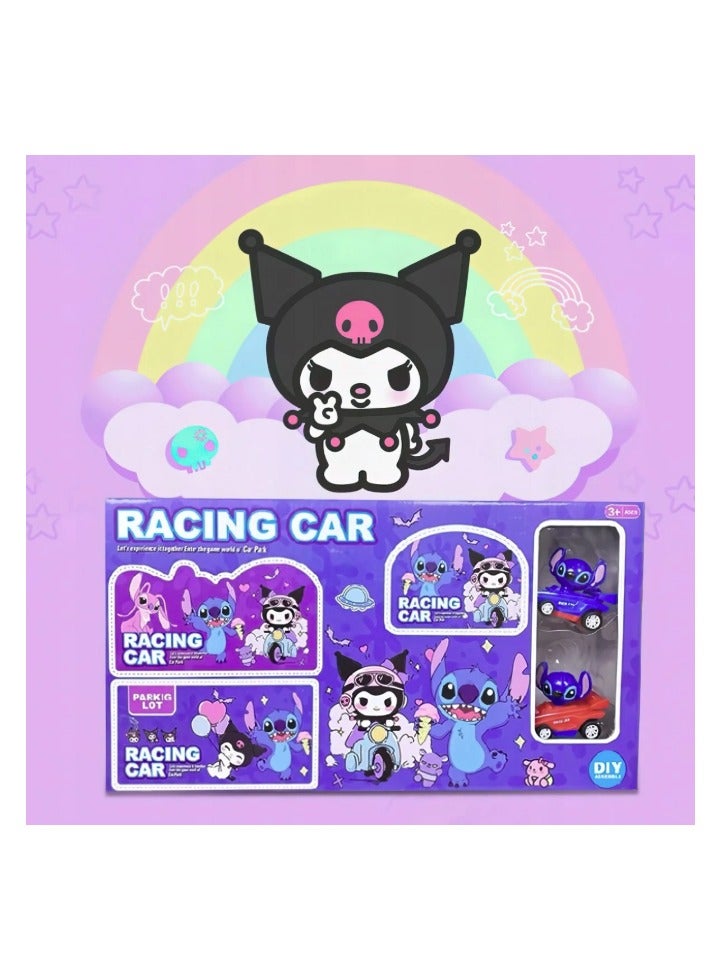 لعبة مرح لعبة سيارة سباق بشخصية كرتونية للأطفال