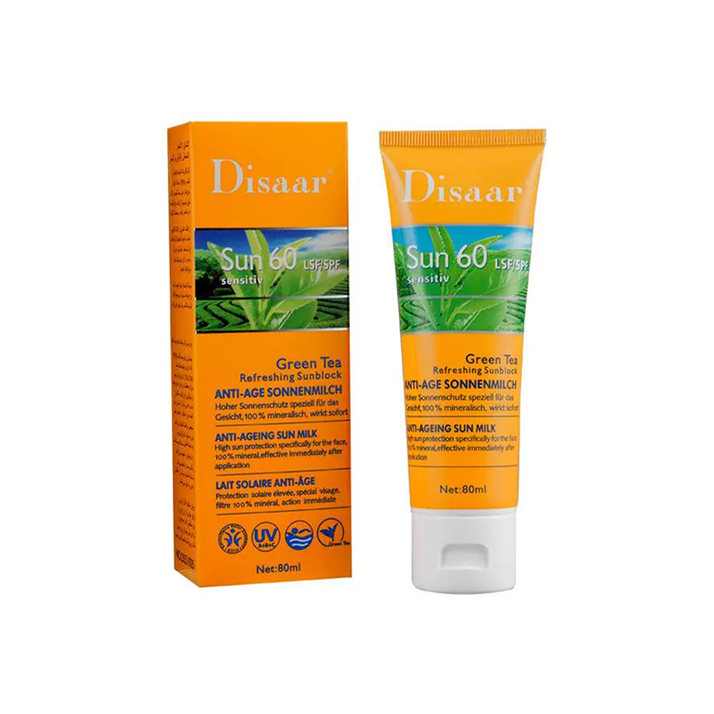 ديسار كريم واقي شمس قوة 60 بخلاصة الشاي - 80 مل