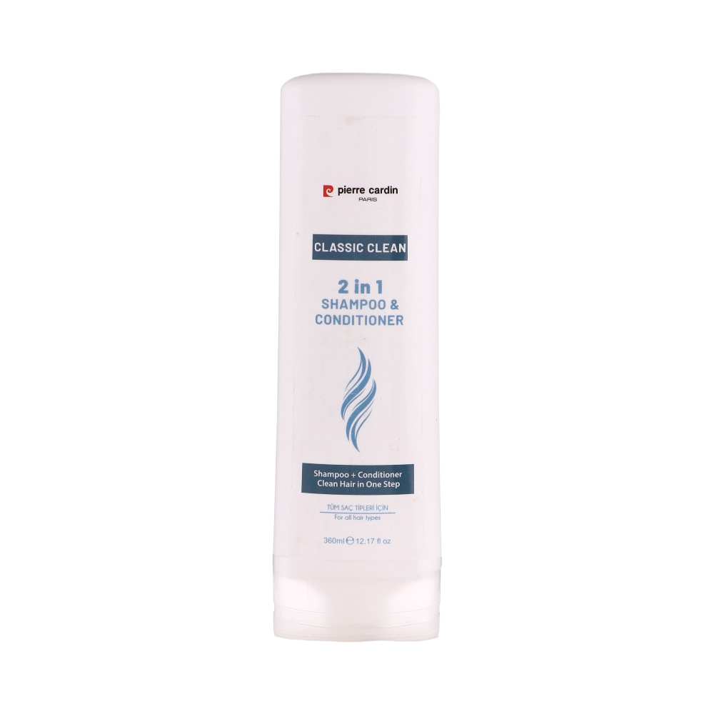 شامبو و بلسم كلاسيك كلين 2 في 1 من بيير كاردان - 360 مل
