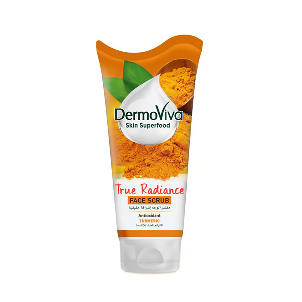 ديرمو فيفا مقشر وجه ترو راديانس بالكركم مضاد للاكسدة - 150 مل