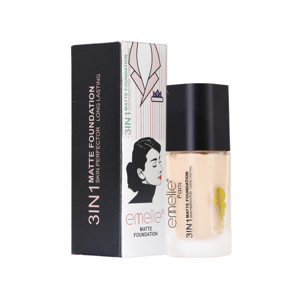 ايميلي باريس كريم أساس غير لامع 3 في 1 درجه رقم 2 - 35 مل