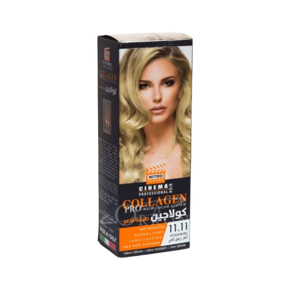 نيترو كاندا صبغة شعر كولاجين رقم 11.11 -  أشقر زيتوني ثلجي