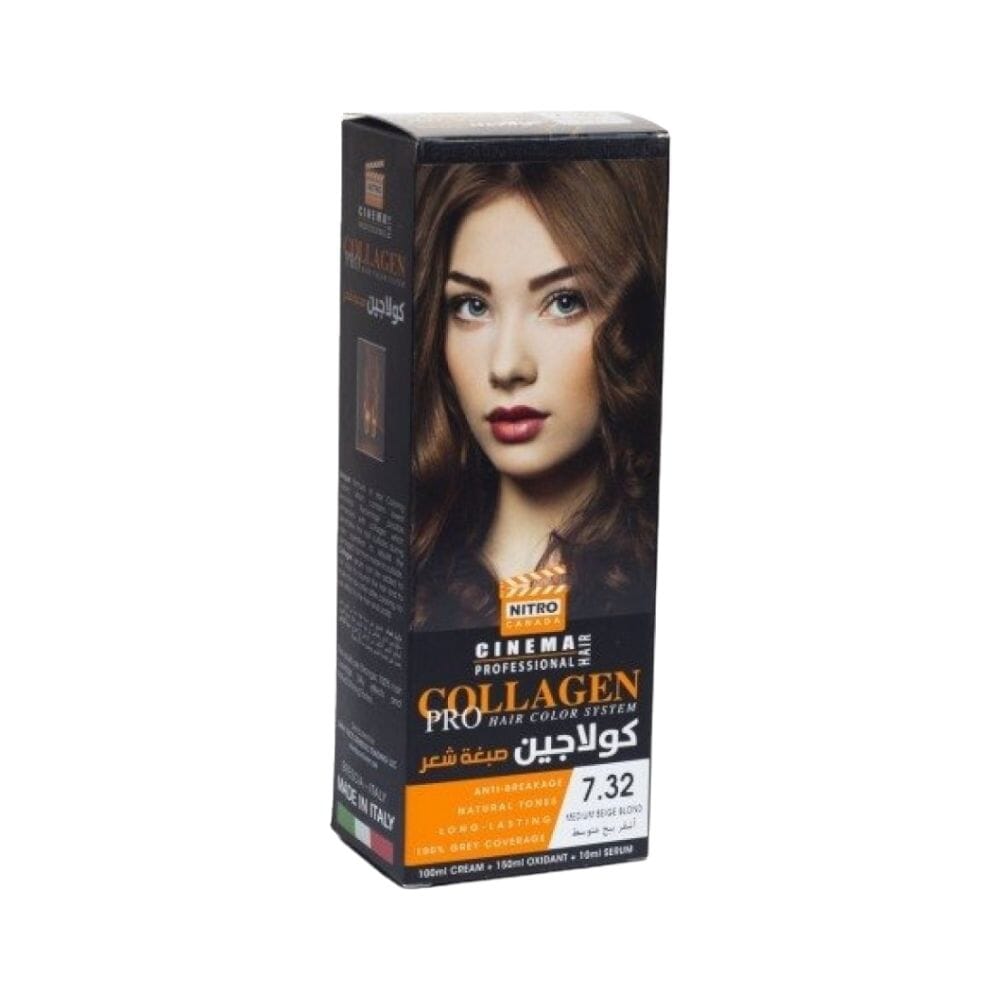 نيترو كاندا صبغة شعر كولاجين 7.32 - أشقر بيج متوسط  