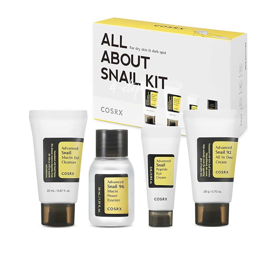 كوزركس مجموعة الحلزون الكورية للعناية بالبشرة - 4 قطع