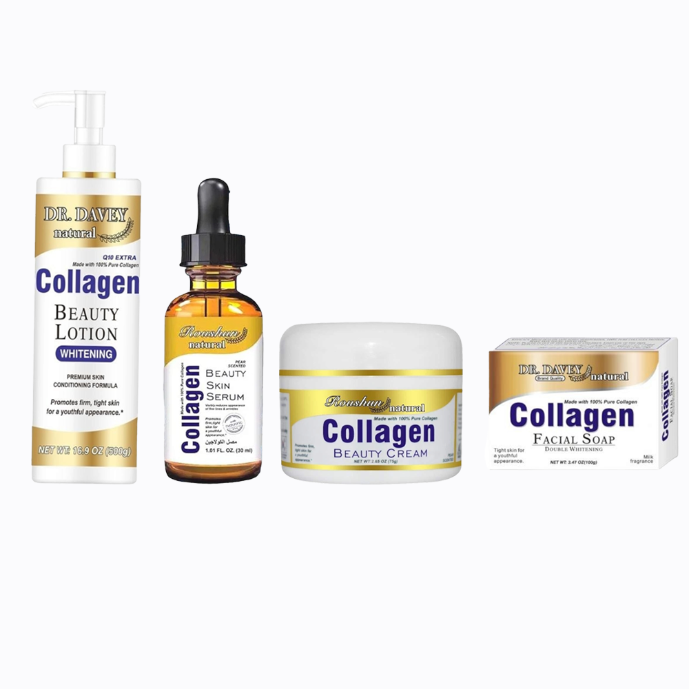 مجموعة الكولاجين للعناية بالبشرة - 4 قطع