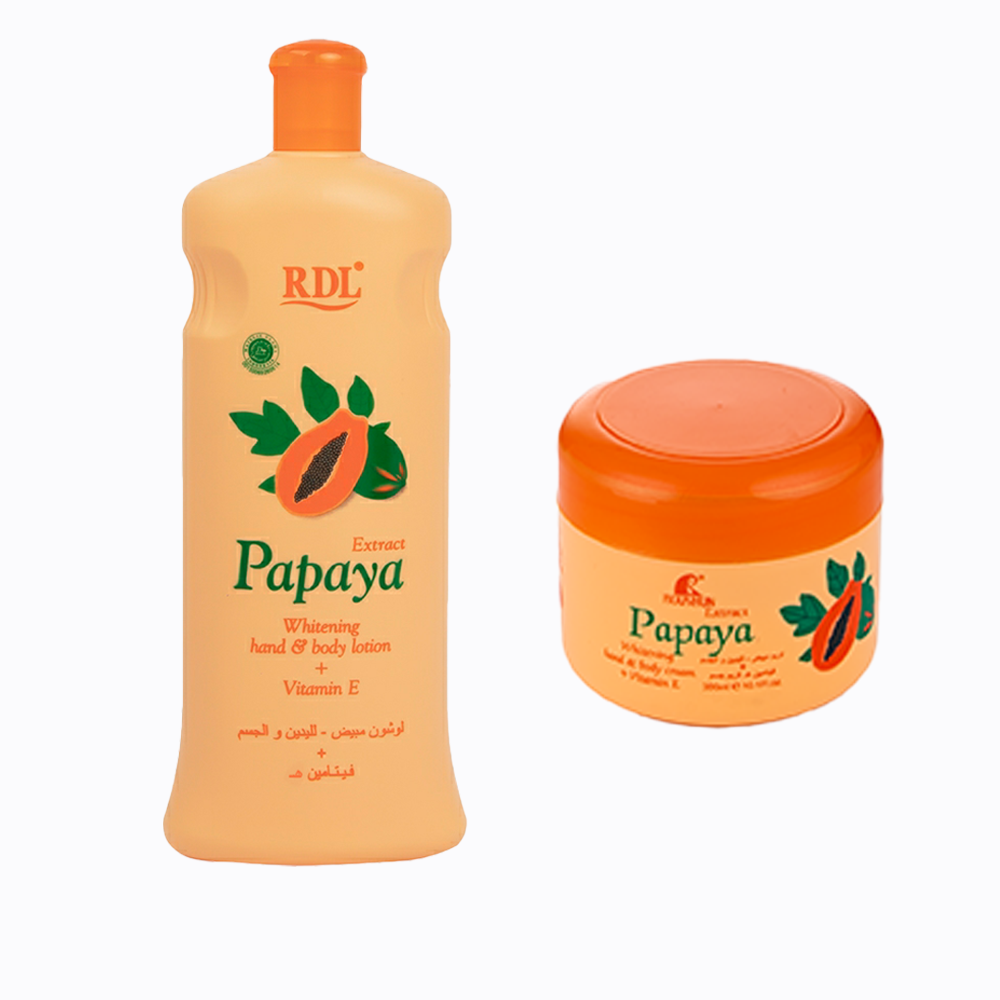 مجموعة البابايا لترطيب و تفتيح البشرة - قطعتين