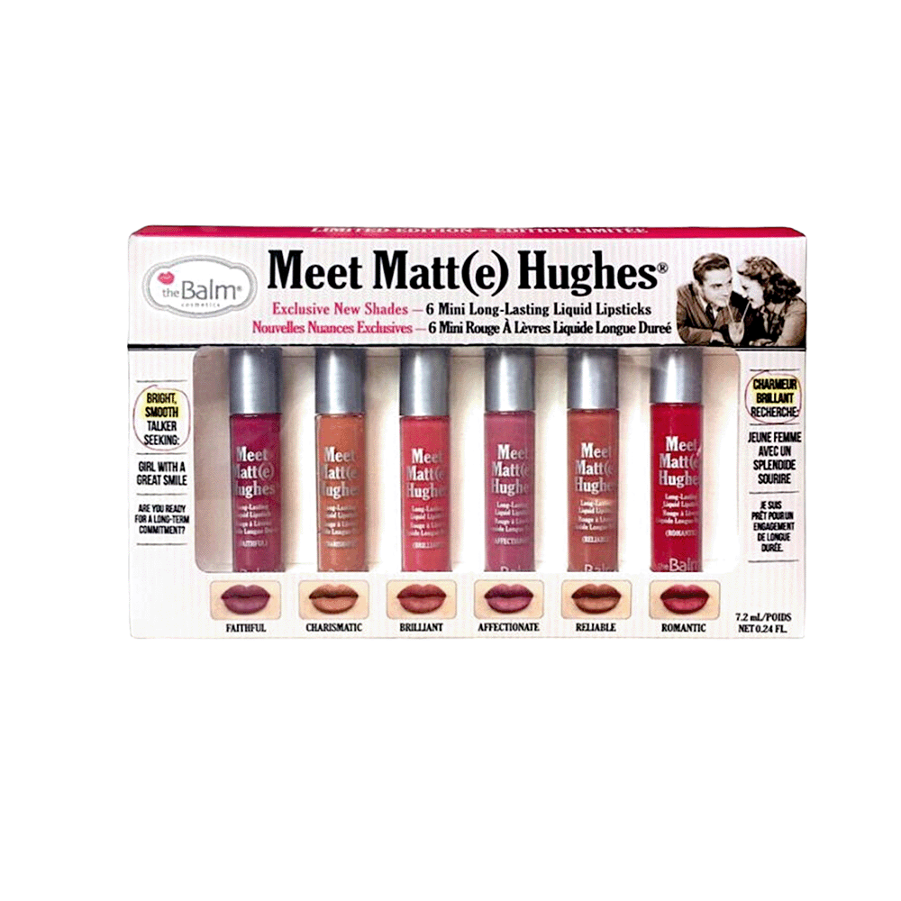 ذا بالم ميت مات هيوز طقم أحمر شفاه سائل - 6 قطع