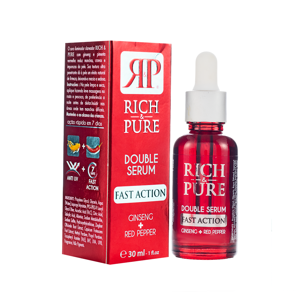 ريتش آند بور سيروم التفتيح المزدوج سريع المفعول بخلاصة الجنسنغ و الفلفل الأحمر - 30 مل