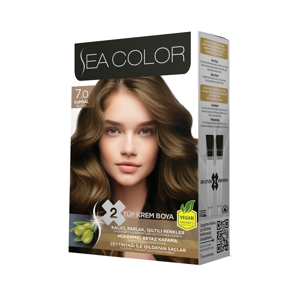 سي كولور صبغة شعر دائمة خالية من الامونيا رقم 7.0 - أشقر