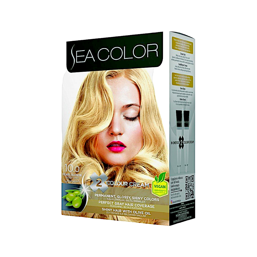 سي كولور صبغة شعر دائمة خالية من الامونيا رقم 10.0 - أشقر صدفي