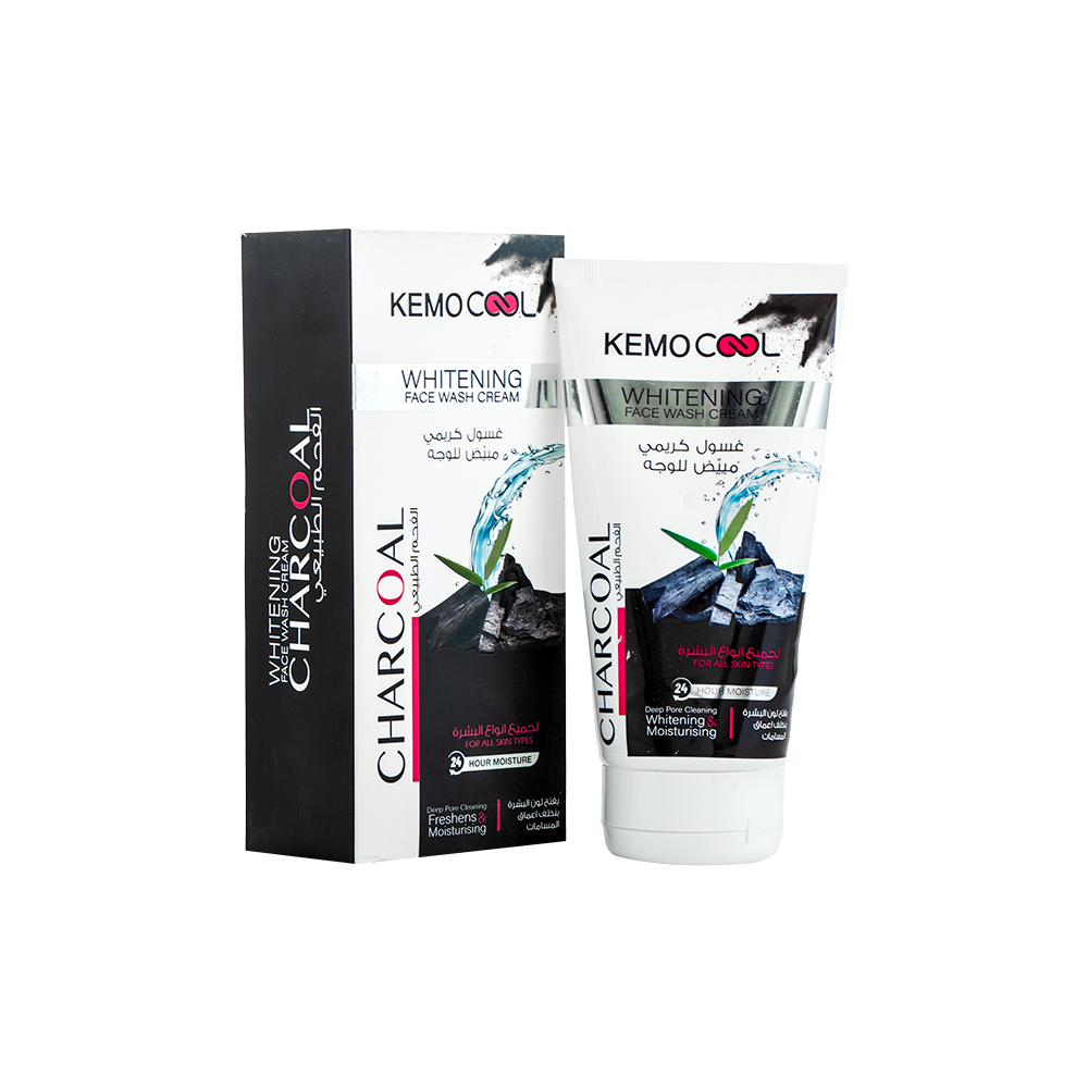 كيمو كول غسول كريمي مبيض للوجه بالفحم - 150 مل 