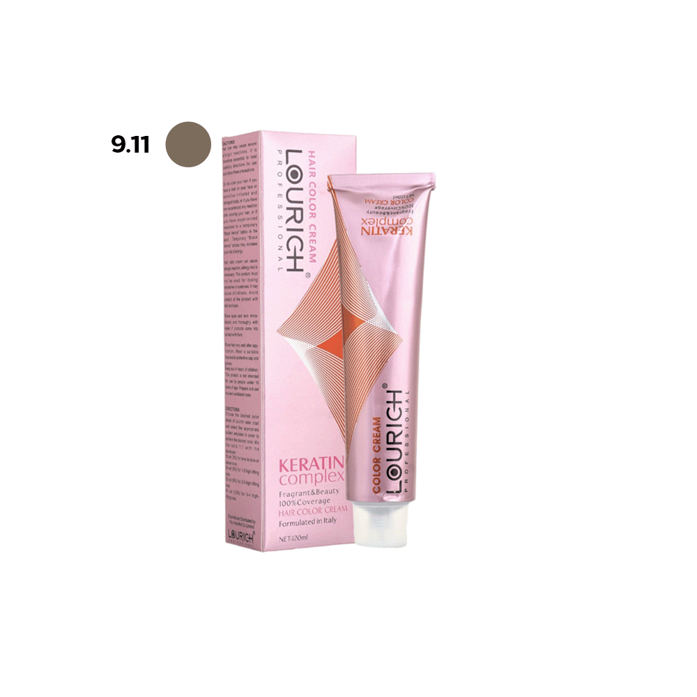  لوريتش صبغة شعر كريم كيراتين كومبليكس 120 مل  -  9.11 أشقر رمادي فاتح جداً