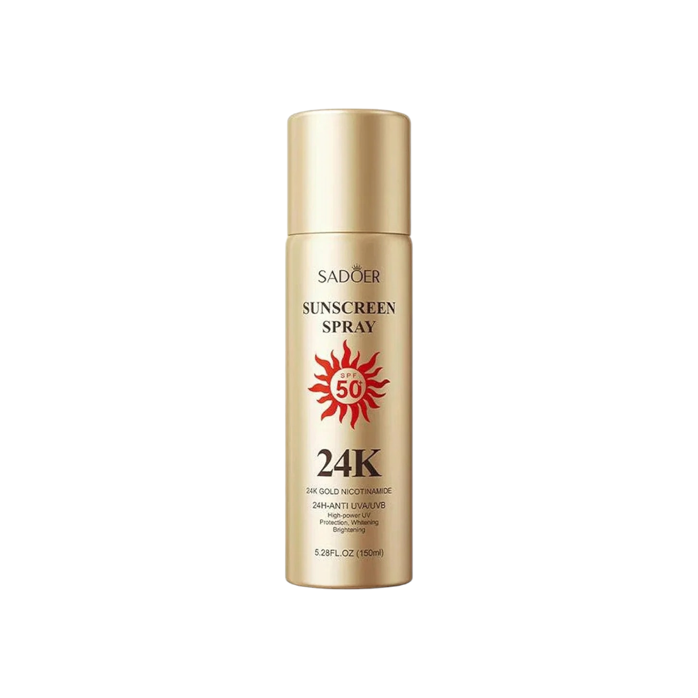 سادور سبراي الذهب عيار 24K واقي شمس بعامل SPF50+ واسع الحماية - 150 مل 