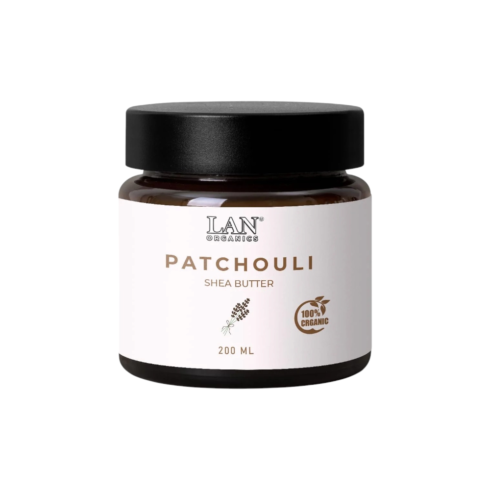 لان أورجانيك زبدة الشيا بالباتشولي لترطيب البشرة - 200 مل
