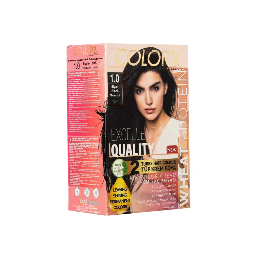 كولور اكس صبغة شعر خالية من الأمونيا رقم 1.0 - اسود