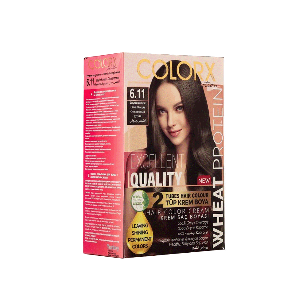 كولور اكس صبغة شعر خالية من الأمونيا رقم 6.11 - أشقر زيتوني
