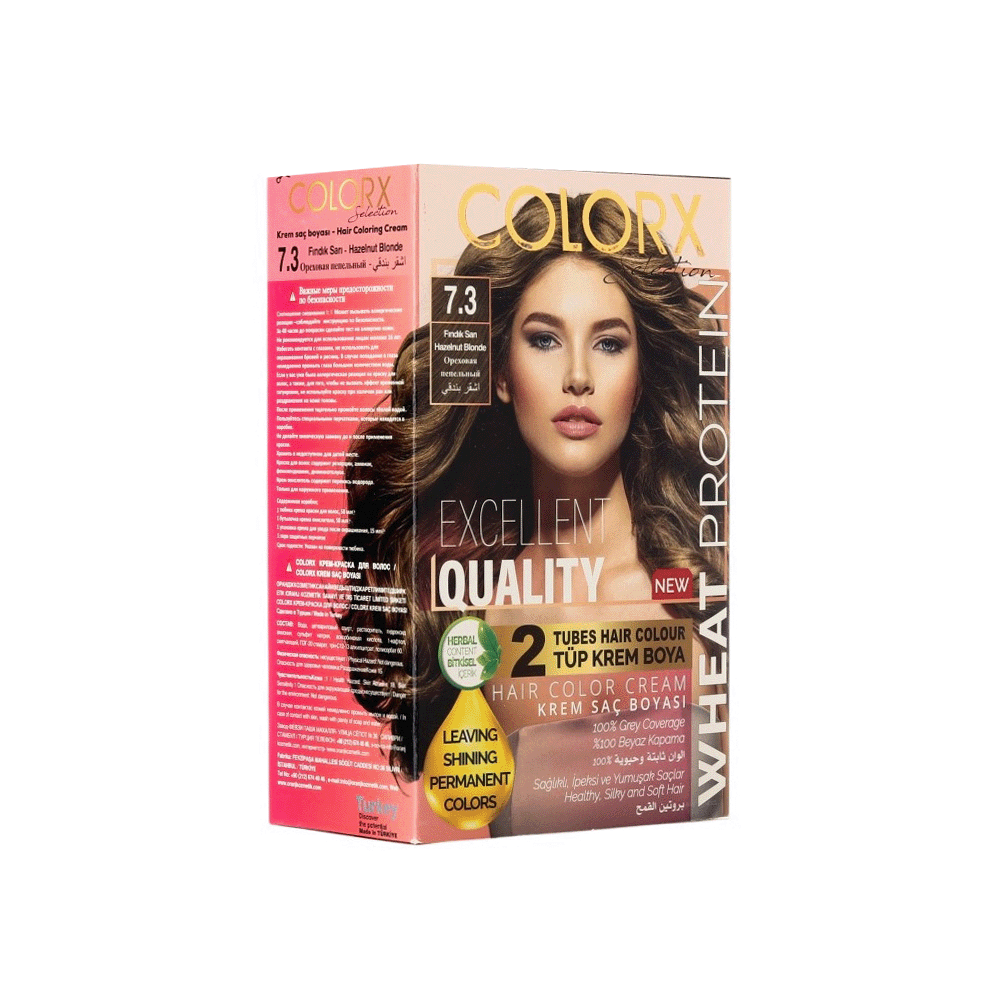 كولور اكس صبغة شعر خالية من الأمونيا رقم 7.3 - أشقر بندقي