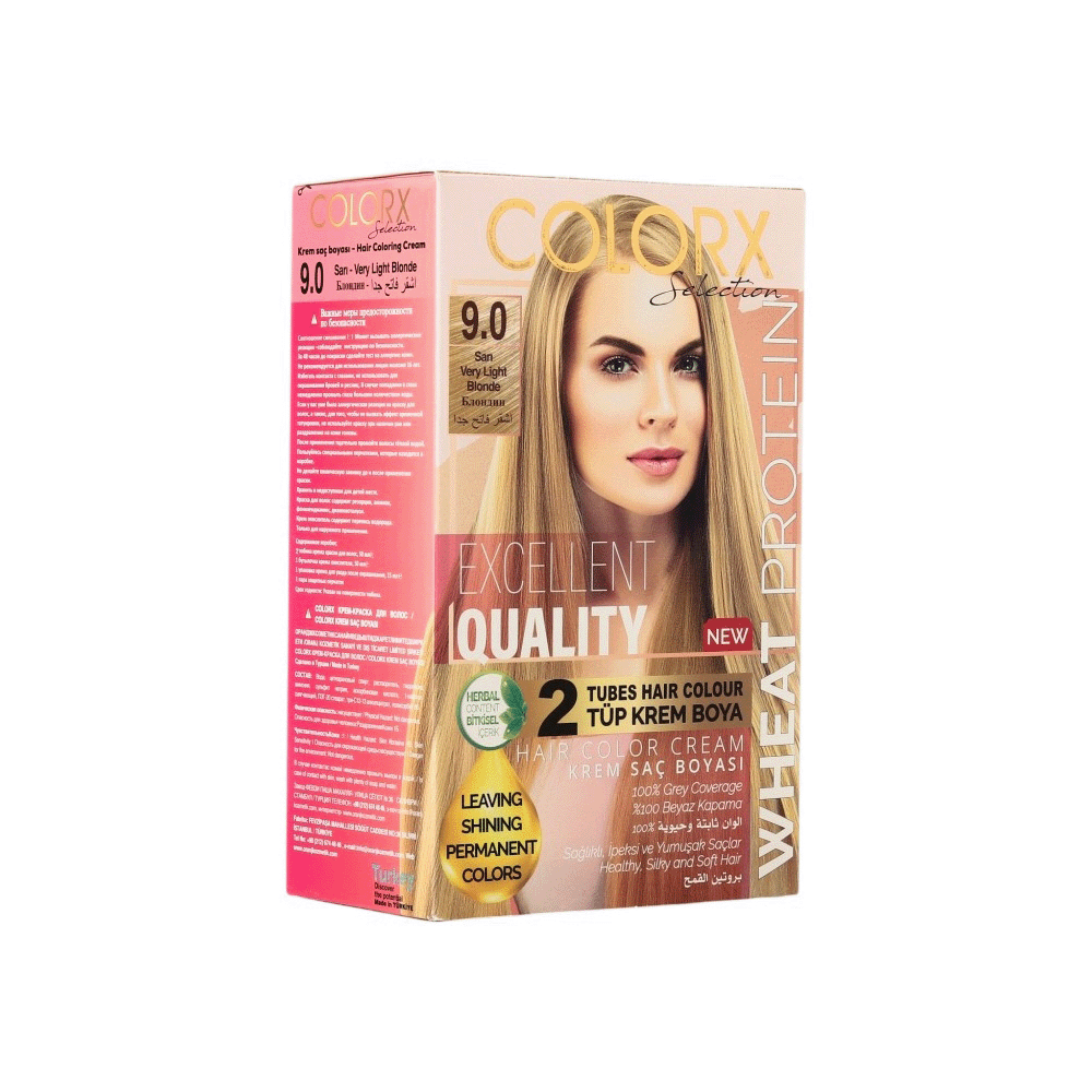 كولور اكس صبغة شعر خالية من الأمونيا رقم 9.0 - أشقر فاتح جدا