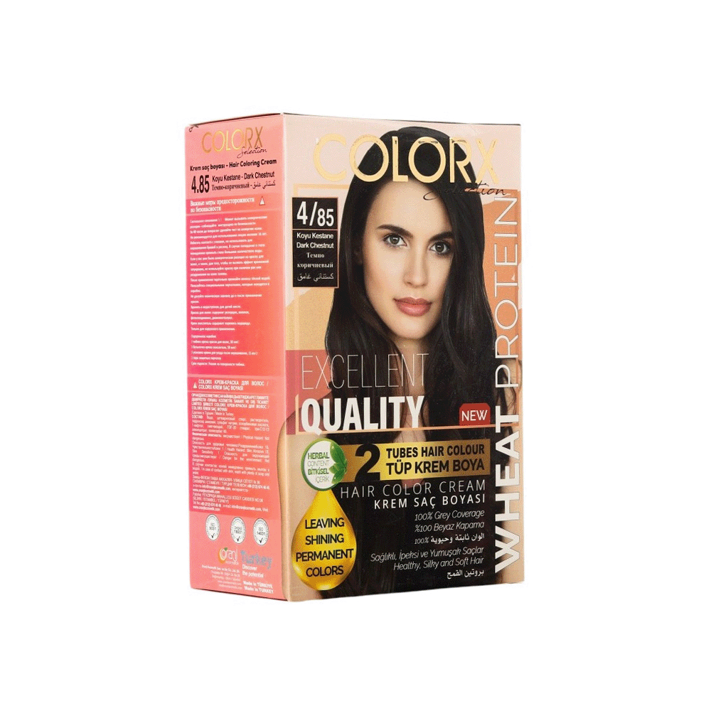 كولور اكس صبغة شعر خالية من الأمونيا رقم 4/85 - كستنائي غامق