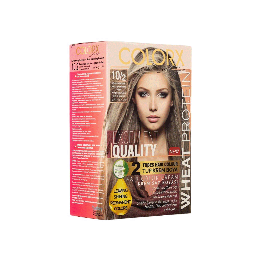 كولور اكس صبغة شعر خالية من الأمونيا رقم 10/2 - أشقر فاتح جدا لؤلؤي