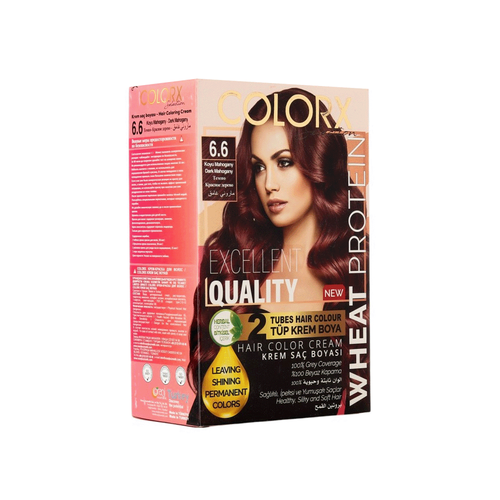 كولور اكس صبغة شعر خالية من الأمونيا رقم 6.6 - ماروني غامق