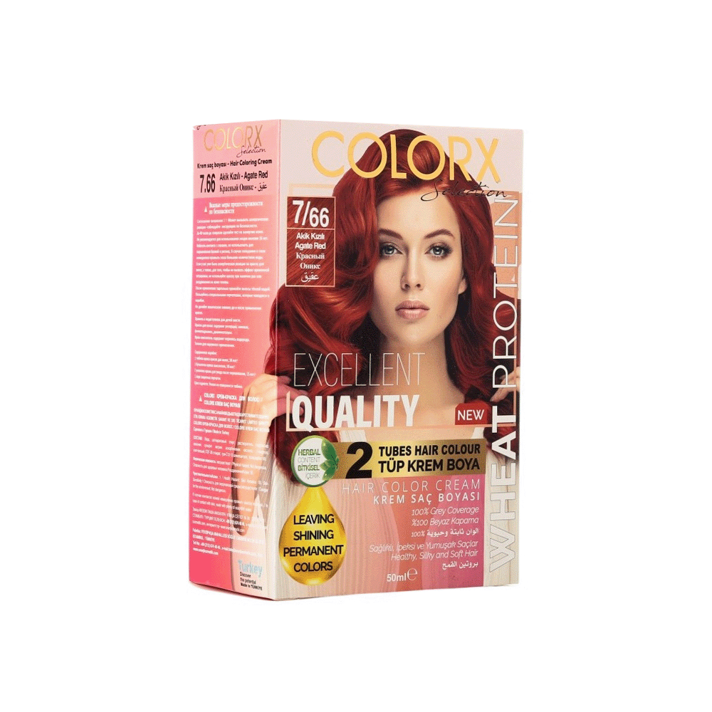 كولور اكس صبغة شعر خالية من الأمونيا رقم 7/66 - عقيق