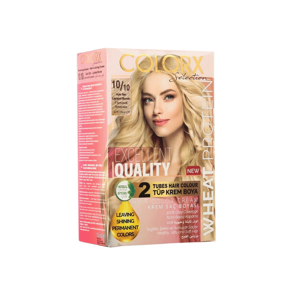 كولور اكس صبغة شعر خالية من الأمونيا رقم 10/10 - افتح درجات الأشقر