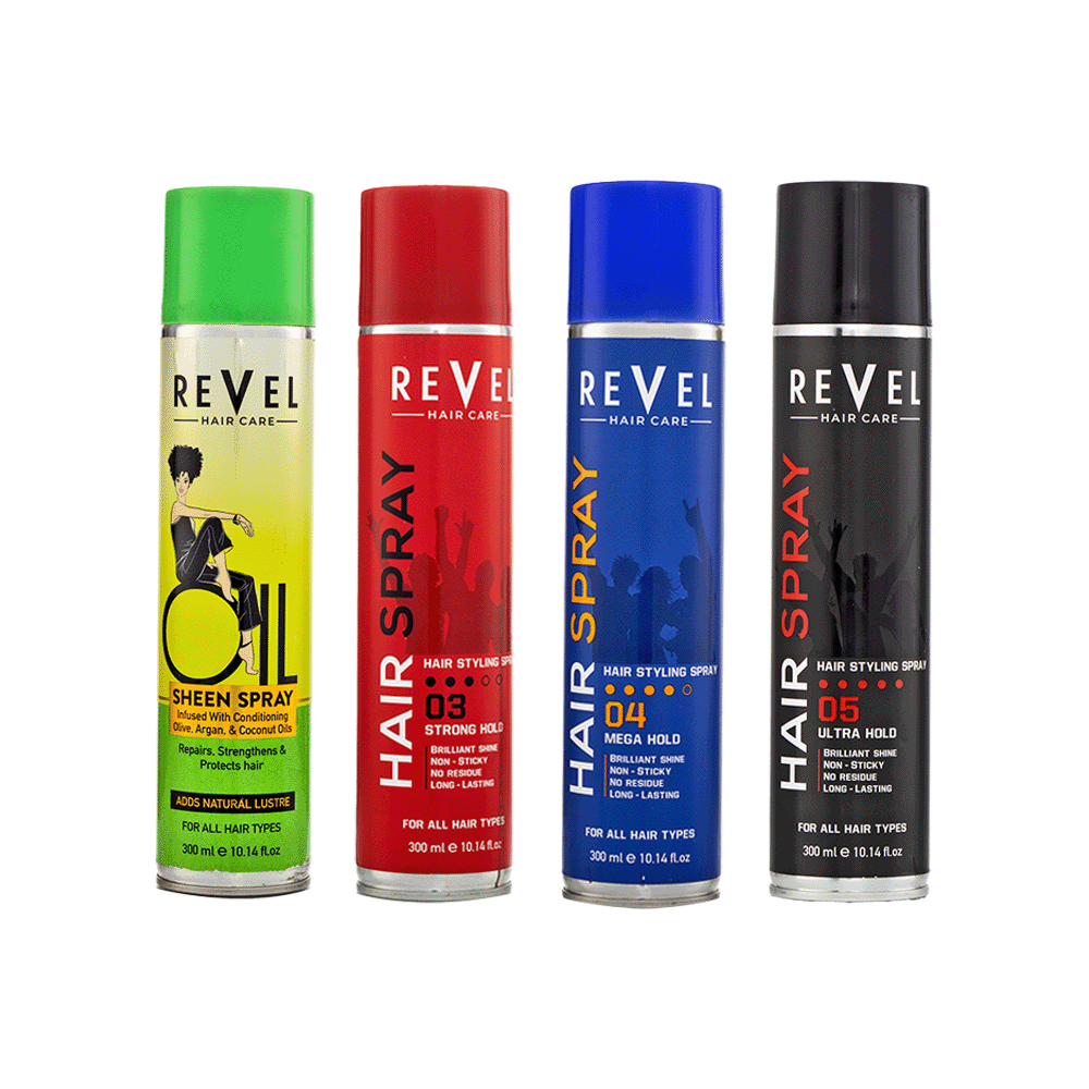 باكج ريفيل للشعر بخاخ سبراي مغذي وملمع 300 مل+بخاخ مثبت بقوة3*300 مل+ريفيل بخاخ مثبت بقوة 4*300 مل+ريفيل بخاخ مثبت بقوة 5*300 مل 