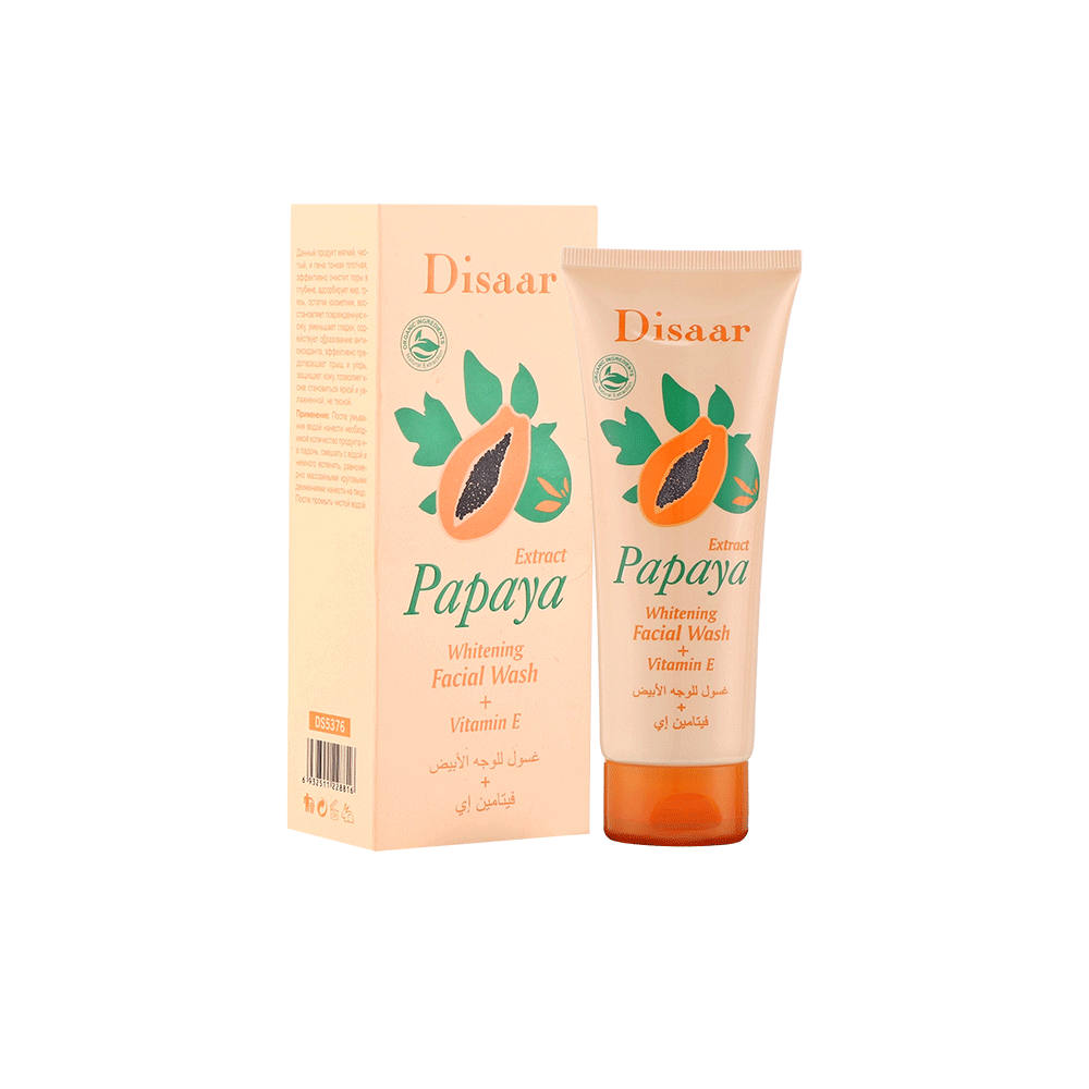 ديسار غسول وجه مفتح للبشرة بخلاصة البابايا و فيتامين إي - 100 جم