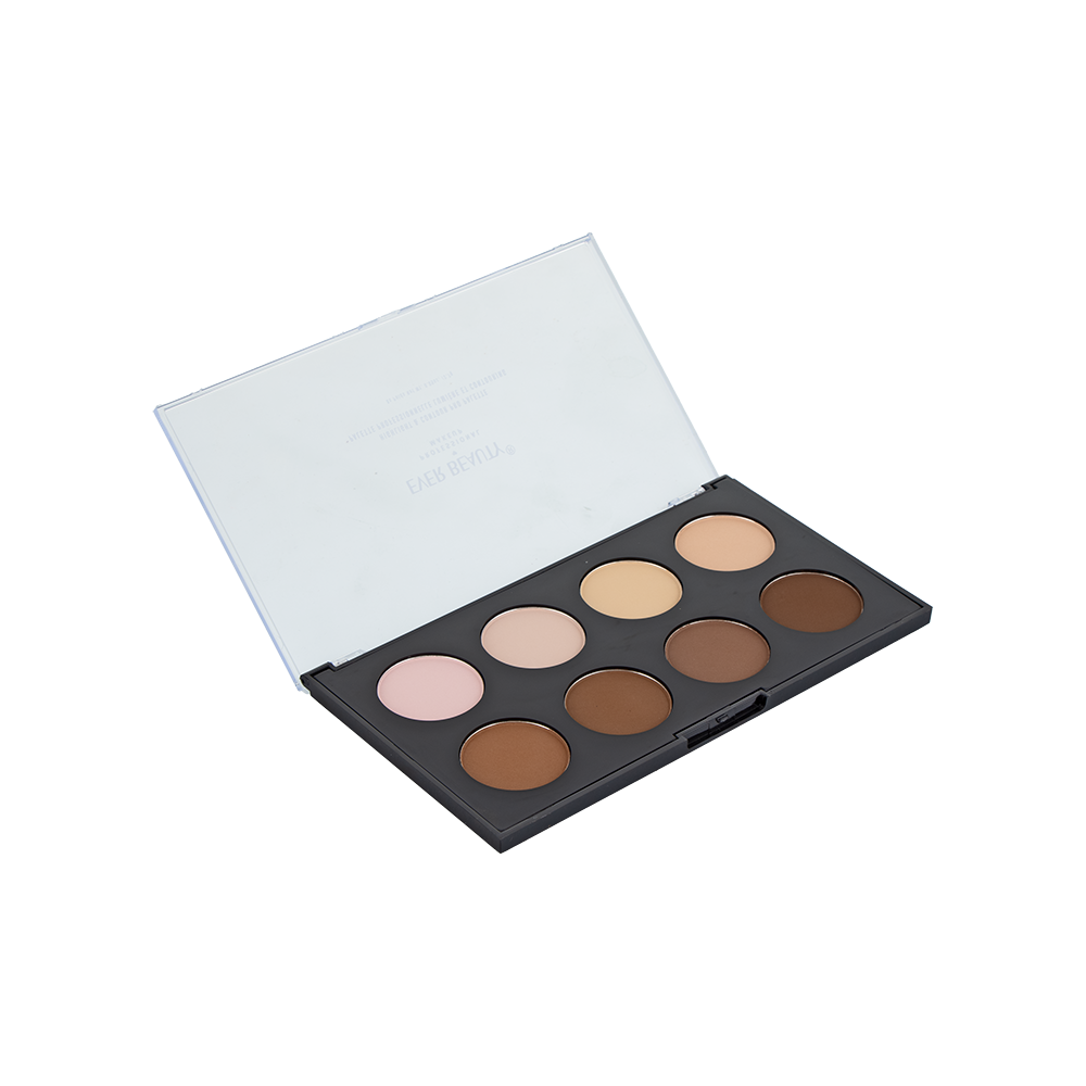 إيفر بيوتي طقم كنتور وجه و هايلايت بودرة مطفي - 8 ألوان