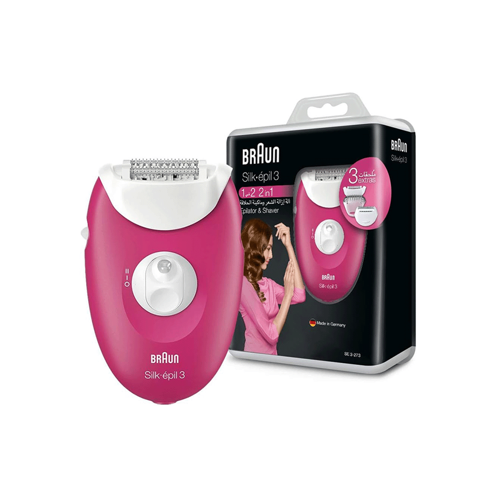 براون مكينة إزالة الشعر سيلك ابيل 3 للنساء موديل 3-273 - زهري 
