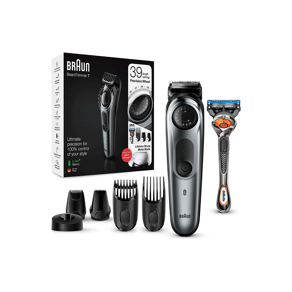 براون ماكينة تشذيب اللحية للرجال موديل BT7240 - رمادي