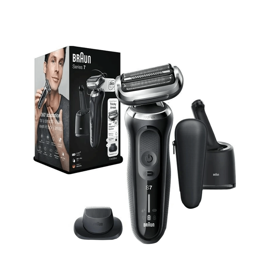 براون ماكينة حلاقة كهربائية ذات رقائق معدنية للرجال موديل 71-N7200CC - أسود