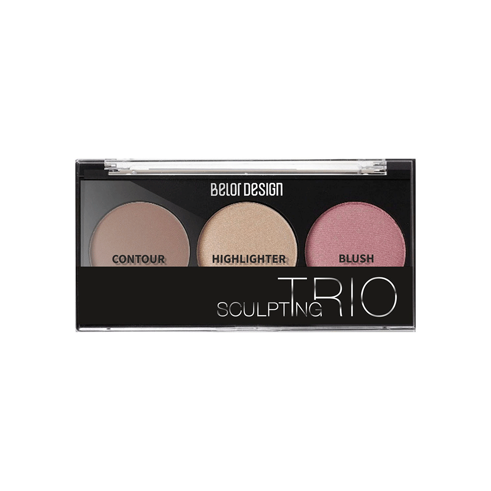 بيلور ديزاين طقم تحديد الوجه الثلاثي أحمر خدود و كونتور وهايلايتر 10.9 جم 