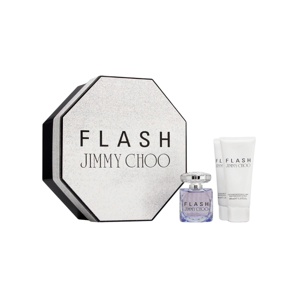 جيمي تشو عطر فلاش للنساء 100 مل + لوشن للجسم 100 مل + جل استحمام 100 مل