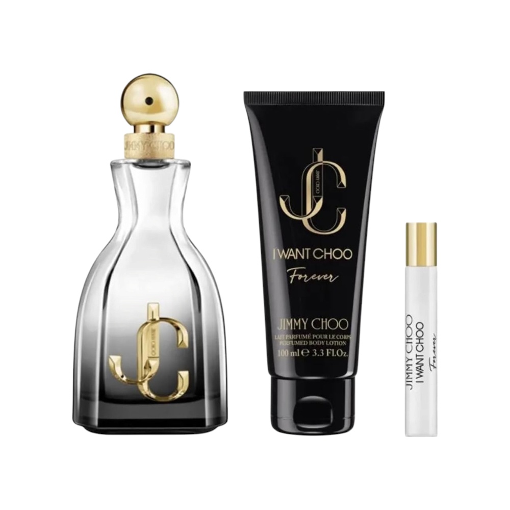 جيمي تشو عطر اي وانت تشو فوريفر للنساء 100 مل + لوشن جسم 100 مل + رذاذ عطري 7.5 مل