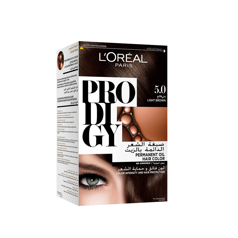 لوريال باريس صبغة بروديجي خالية من الأمونيا - 5.0 بني فاتح