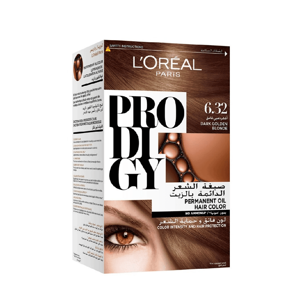 لوريال باريس صبغة بروديجي خالية من الأمونيا - 6.32 أشقر ذهبي غامق 